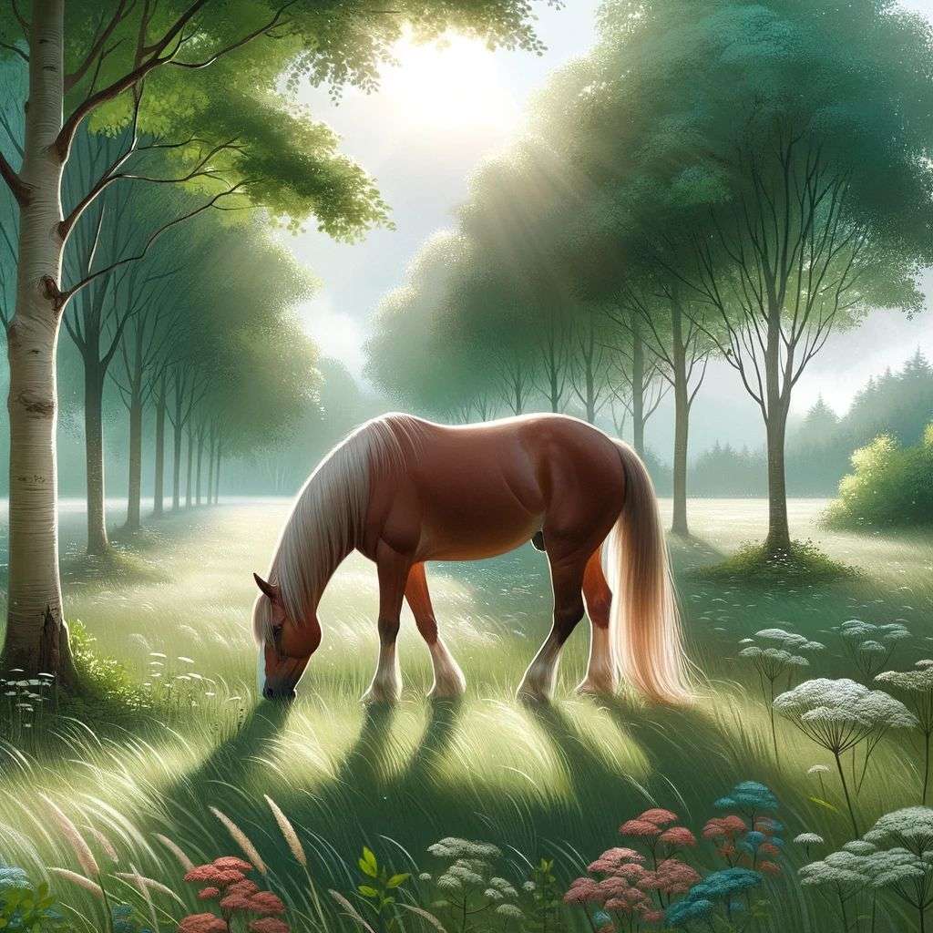 a horse, digital art created in Procreate